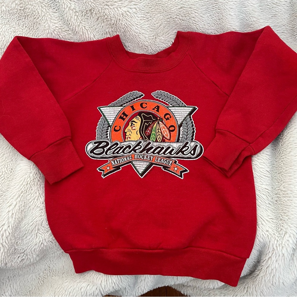 Vintage 1991 Chicago blackhawks nhl youth sweatshirt